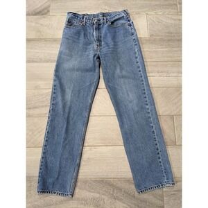 Levis 550 Jeans Mens 36x36 (Fits 34x35)  Relaxed Straight Blue Denim Cotton Read